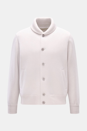 Lunaria  Cashmere - Herren - Cashmere Strickblouson hellgrau