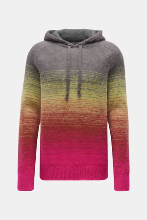 Laneus  - Herren - Kapuzenpullover grau/gelb/magenta