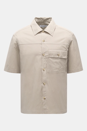 Maison Kitsuné  - Herren - Kurzarmhemd Kent-Kragen beige