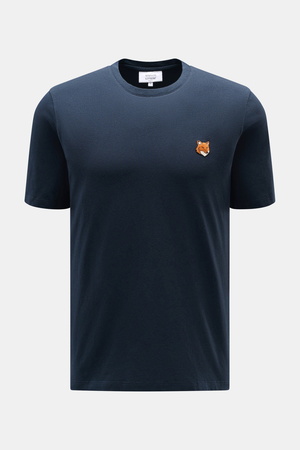 Maison Kitsuné  - Herren - Rundhals-T-Shirt 'Fox Head' navy