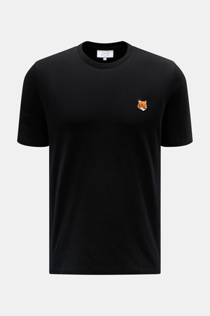 Maison Kitsuné  - Herren - Rundhals-T-Shirt 'Fox Head' schwarz