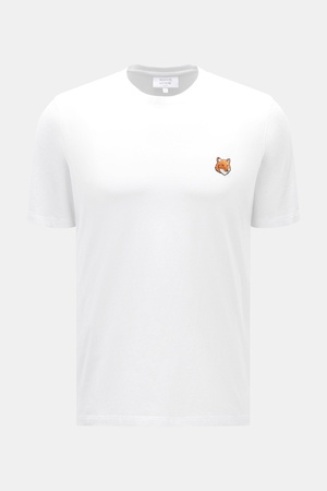 Maison Kitsuné  - Herren - Rundhals-T-Shirt 'Fox Head' weiß