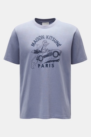 Maison Kitsuné  - Herren - Rundhals-T-Shirt 'Racing Fox' rauchblau