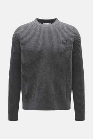 Maison Kitsuné  - Herren - Rundhalspullover dunkelgrau