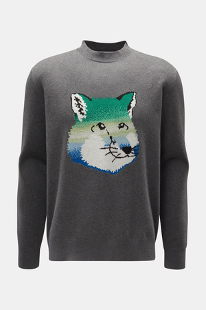 Maison Kitsuné  - Herren - Rundhalspullover grau