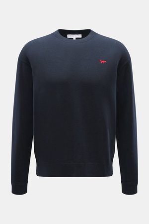 Maison Kitsuné  - Herren - Rundhalspullover 'Red Profile' navy