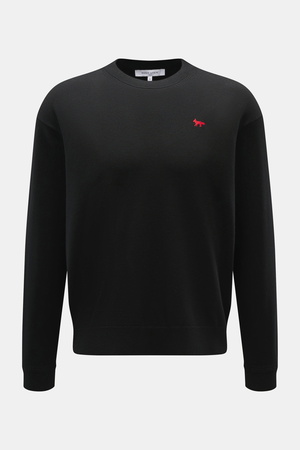 Maison Kitsuné  - Herren - Rundhalspullover 'Red Profile' schwarz