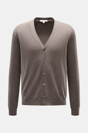Malo  - Herren - Cashmere Cardigan graubraun meliert