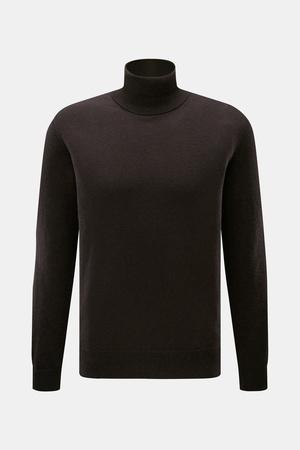 Malo  - Herren - Cashmere Rollkragenpullover dunkelbraun