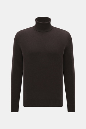 Malo  - Herren - Cashmere Rollkragenpullover dunkelbraun