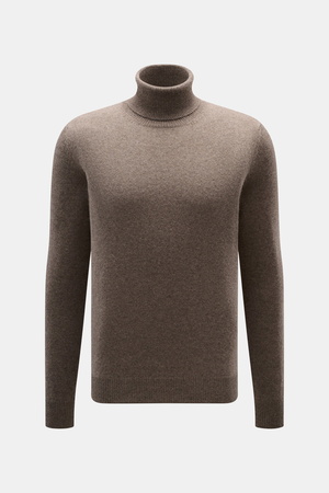 Malo  - Herren - Cashmere Rollkragenpullover graubraun meliert