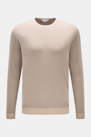 Malo  - Herren - Cashmere Rundhalspullover beige meliert