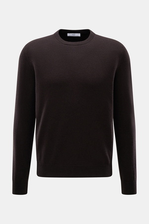 Malo  - Herren - Cashmere Rundhalspullover dunkelbraun
