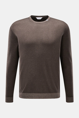 Malo  - Herren - Cashmere Rundhalspullover dunkelbraun