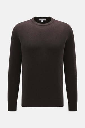 Malo  - Herren - Cashmere Rundhalspullover dunkelbraun