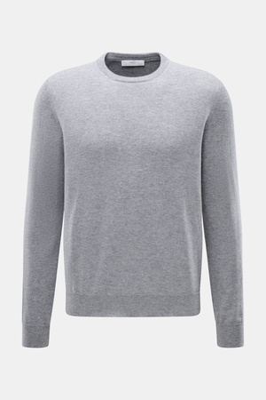 Malo  - Herren - Cashmere Rundhalspullover grau meliert