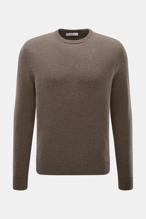 Malo  - Herren - Cashmere Rundhalspullover graubraun meliert