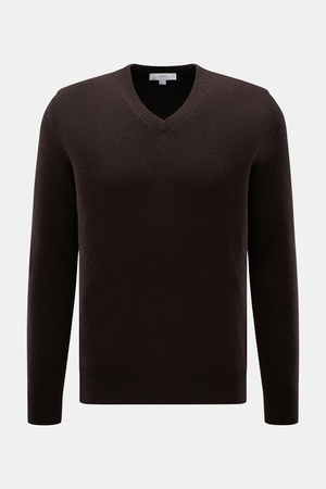 Malo  - Herren - Cashmere V-Neck Pullover dunkelbraun
