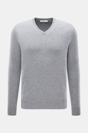Malo  - Herren - Cashmere V-Neck Pullover grau meliert