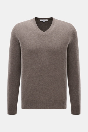 Malo  - Herren - Cashmere V-Neck Pullover graubraun meliert