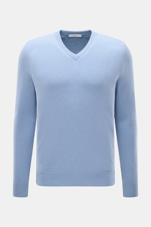 Malo  - Herren - Cashmere V-Neck Pullover hellblau