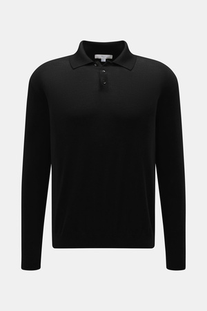 Malo  - Herren - Feinstrickpolo schwarz