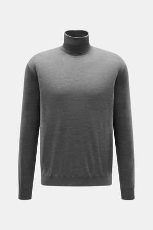 Malo  - Herren - Rollkragenpullover dunkelgrau meliert