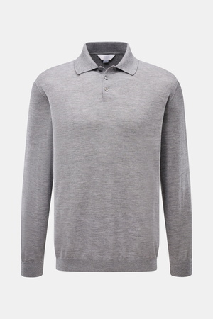 Malo  - Herren - Strickpolo grau meliert