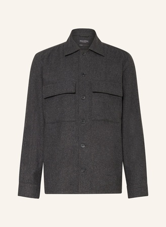 Marc O'Polo  Flanell-Overjacket grau