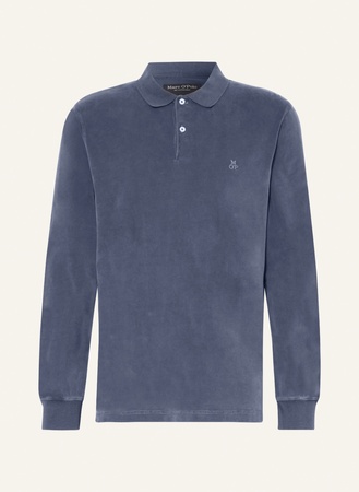 Marc O'Polo  Jersey-Poloshirt blau grau