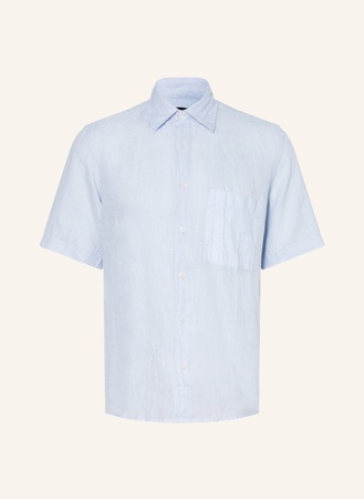 Marc O'Polo  Kurzarm-Hemd Regular Fit Aus Leinen blau beige