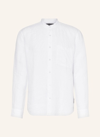 Marc O'Polo  Leinenhemd Regular Fit Mit Stehkragen weiss