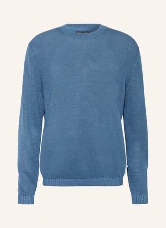 Marc O'Polo  Leinenpullover blau