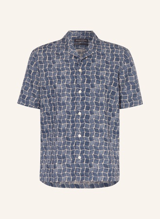 Marc O'Polo  Resorthemd Regular Fit Mit Leinen blau