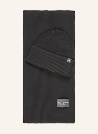 Marc O'Polo  Set: Schal Und Mütze schwarz