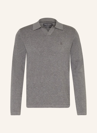 Marc O'Polo  Strick-Poloshirt grau