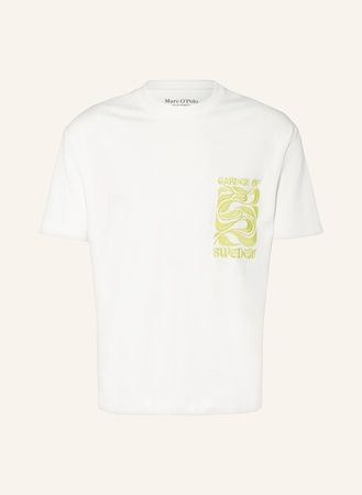 Marc O'Polo  T-Shirt Mit Stickerei weiss beige