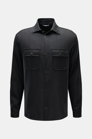 Marco Pescarolo  - Herren - Casual Hemd 'Next' Kent-Kragen anthrazit meliert