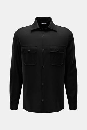 Marco Pescarolo  - Herren - Casual Hemd 'Next' Kent-Kragen schwarz