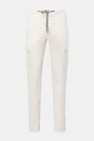 Marco Pescarolo  - Herren - Cord Cargo-Jogpants 'Tor' offwhite