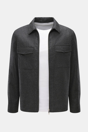Marco Pescarolo  - Herren - Overshirt 'Urus' dunkelgrau meliert