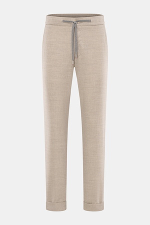 Marco Pescarolo  - Herren - Woll-Jogpants 'Caracciolo' beige meliert