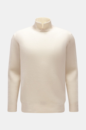 Maurizio Baldassari  - Herren - Cashmere Pullover 'Open Turtle Neck' creme