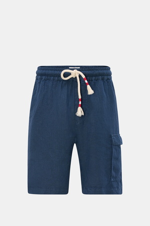 MC2 Saint Barth  - Herren - Leinen Cargo-Shorts 'Marseille' navy