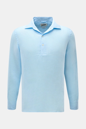 MC2 Saint Barth  - Herren - Popover-Leinenhemd 'Raphael' Haifisch-Kragen hellblau