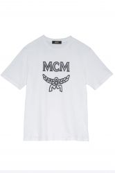 MCM Herren Logo Group T-Shirt Weiss grau