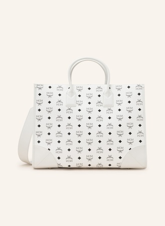 MCM  Shopper München Extra Large Mit Pouch weiss