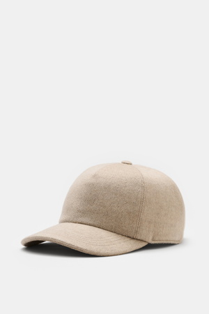 Moorer  - Herren - Cashmere Baseball-Cap 'Robinson' beige meliert