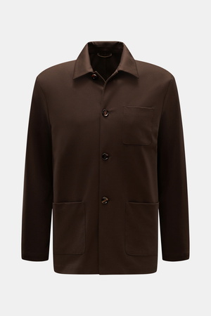 Moorer  - Herren - Jersey-Jacke 'Keaton' dunkelbraun