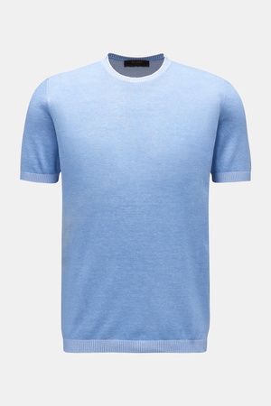 Moorer  - Herren - Kurzarmpullover 'Jude' hellblau